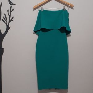 Likely Driggs Dress Torquoise Strapless Cocktail